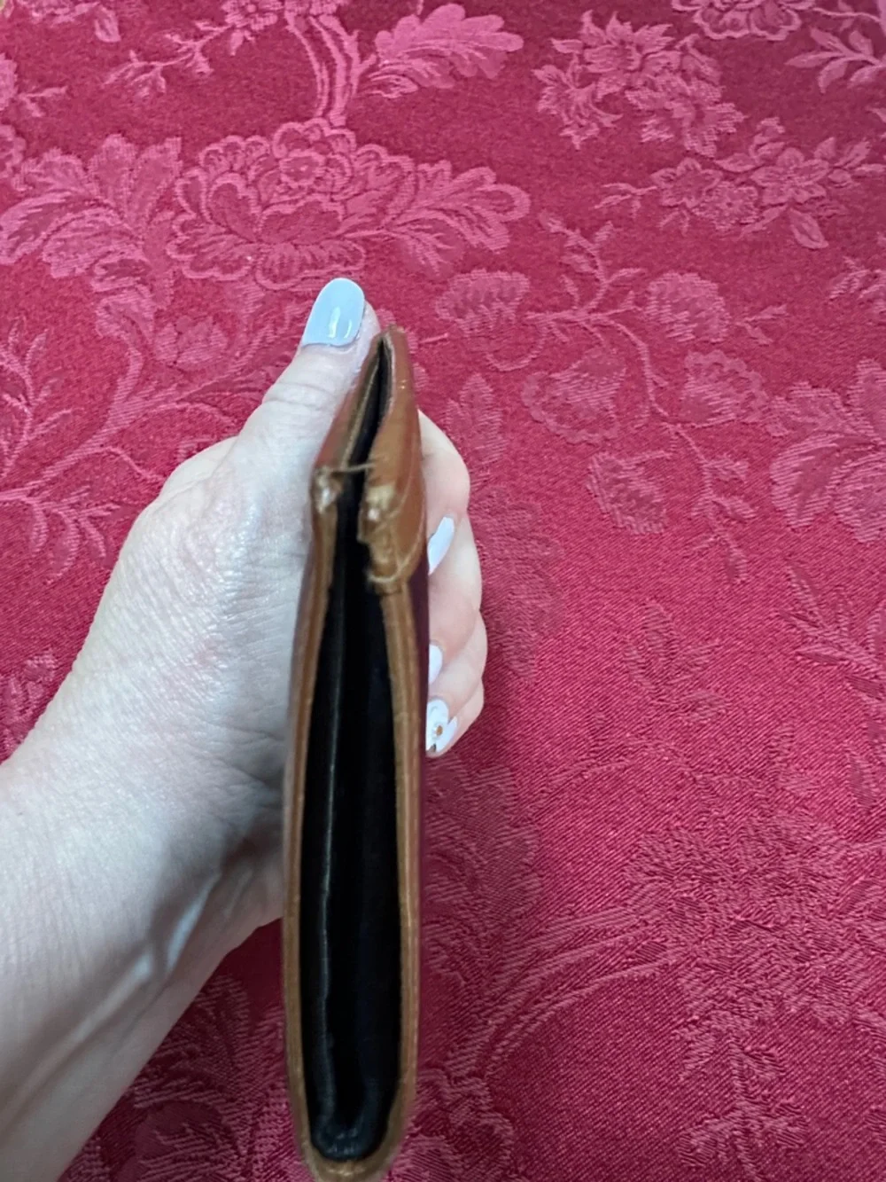 Celine Black & Brown Leather Bifold Compact Wallet W/ Snap - Picture 7 of 11